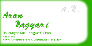 aron magyari business card